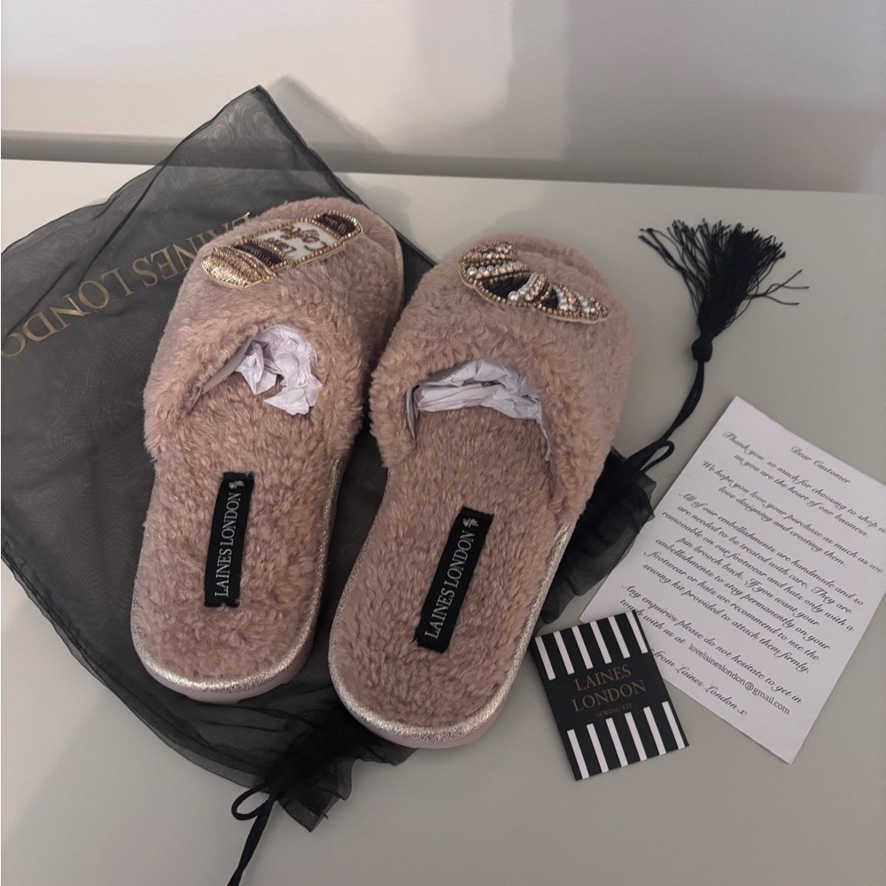Brown Slippers with Embellishments - Picture 6 of 8